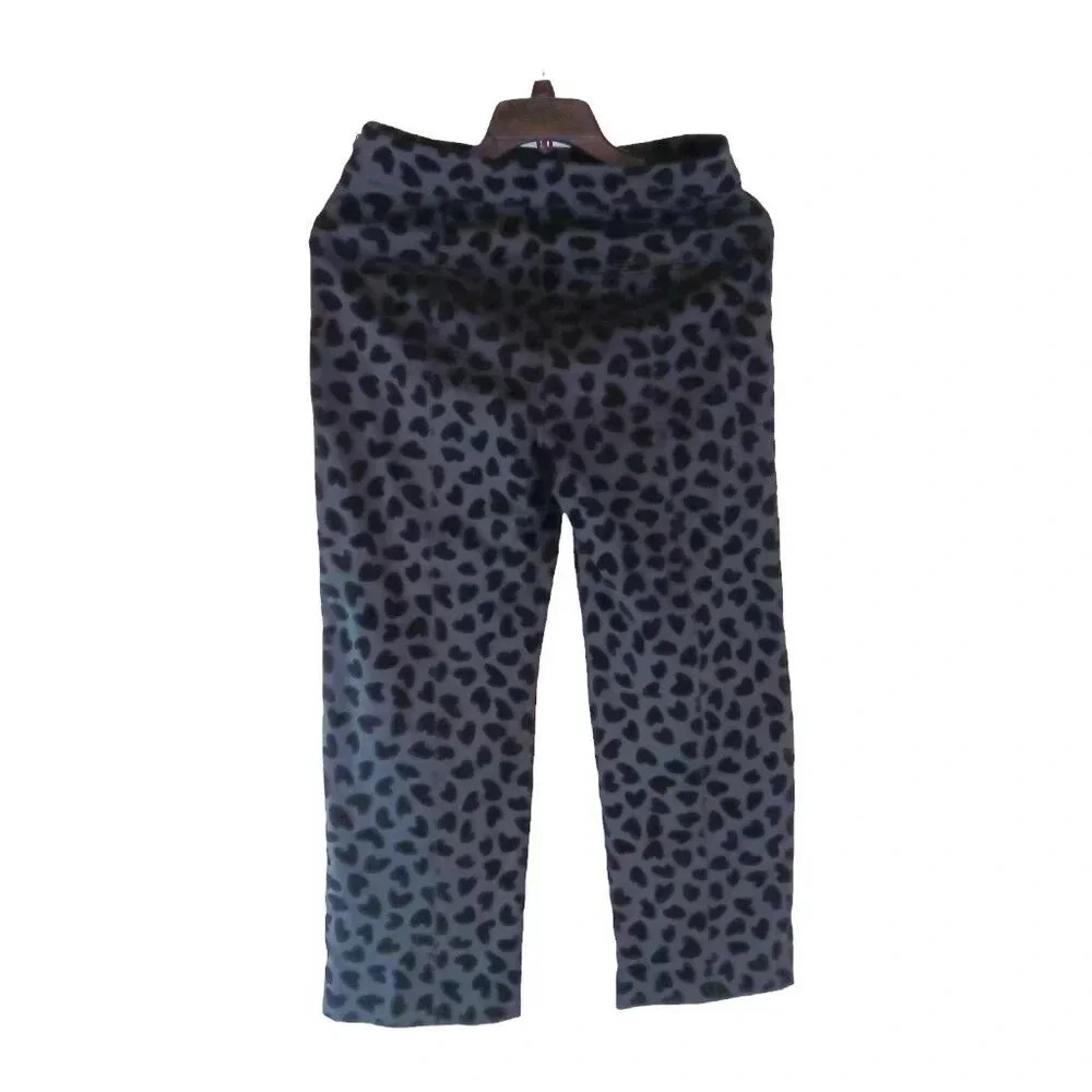 Ann Taylor Womens Pants Gray Black Heart High Rise Cropped Size 4